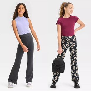 休闲喇叭裤 瑕疵J490 160欧美儿童纯棉长裤 115 女童弹力外贸 M6童装