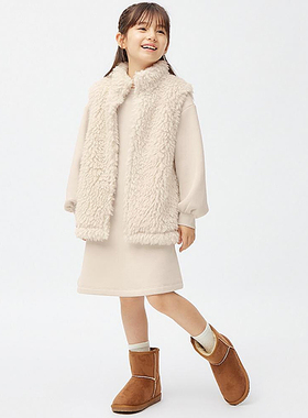 H764-Z4 童装100-160码 儿童加绒圆领卫衣女童羊羔绒外套开衫外贸