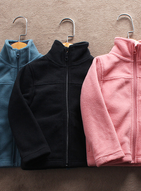 J108-11 童装 90-150码 欧美儿童摇粒绒拉链衫立领外套春秋外贸