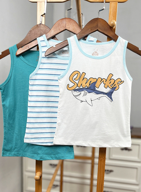 H644-C5童装110-170码国内儿童纯棉背心男女童夏季基础款百搭休闲