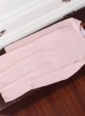 J919-G1童装100-150码 欧美儿童罗纹T恤女童长袖打底衫中长款外贸