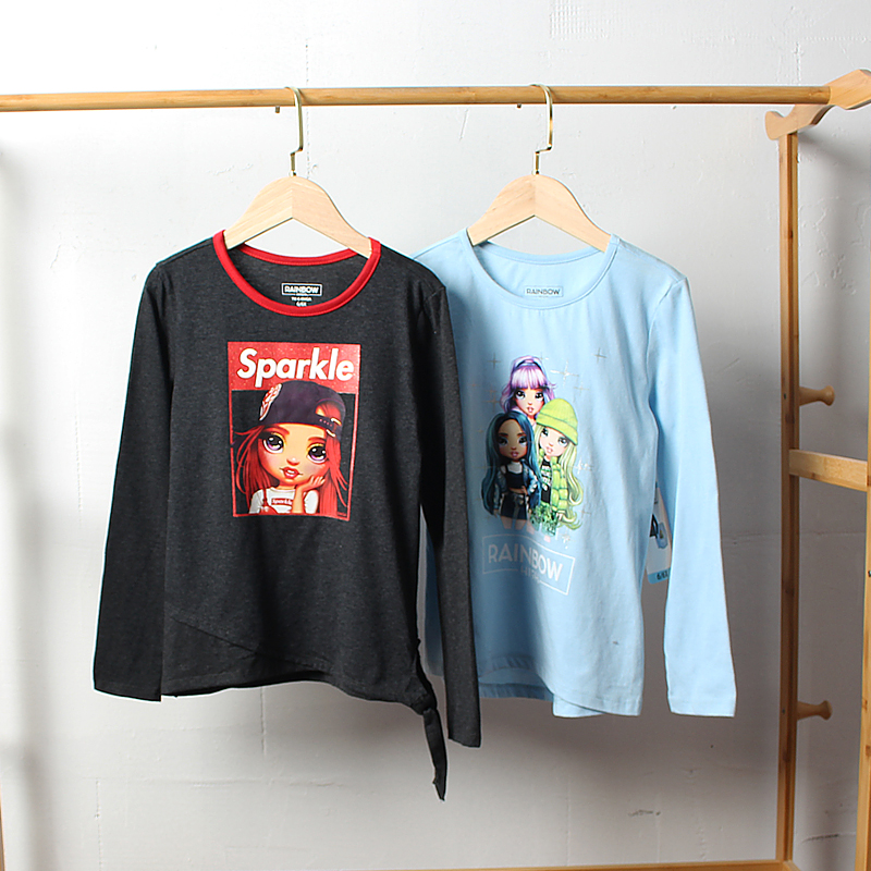 儿童长袖T恤春秋圆领女童打底衫