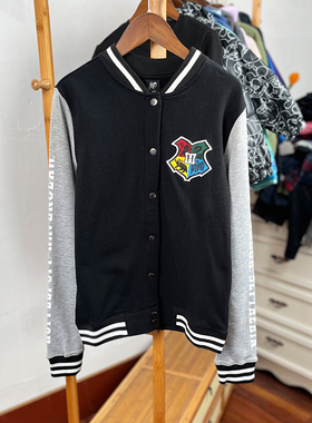 H818-Q1童装120-160码欧美儿童薄绒棒球衫外套男女童春秋休闲外贸