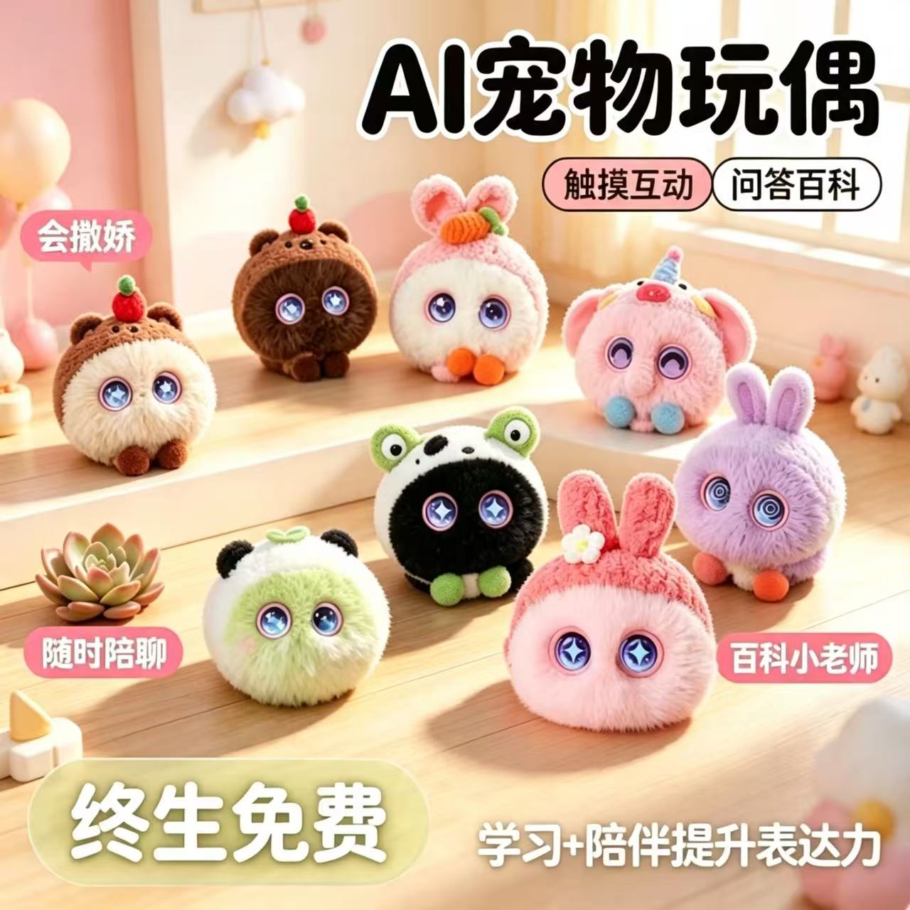 AI新款娃衣机器人情感陪伴学习