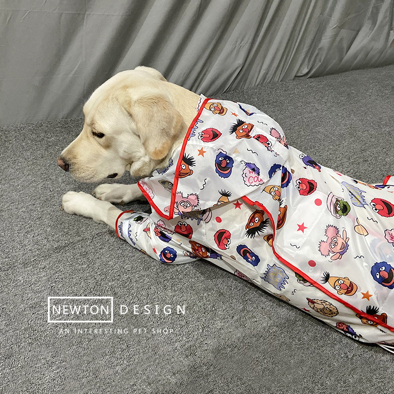 定制潮牌宠物雨衣大狗金毛法斗哈士奇外出遛狗中大型犬狗狗雨衣