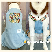 中大型犬裙子狗狗四脚裤 秋日感 边牧秋装 衣服背带裤 秋冬 金毛秋季