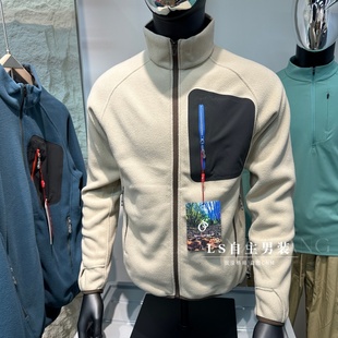 轻量化防风保暖双面摇粒绒内搭中间层男女同款户外连帽抓绒衣外套