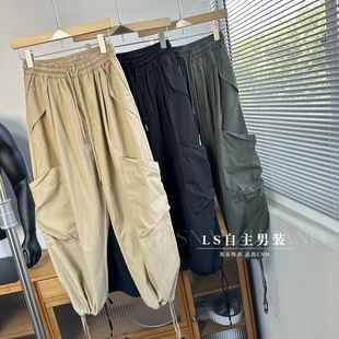 日系大口袋阔腿工装 休闲裤 男士 断码 潮长裤 设计师线 春秋季 捡漏