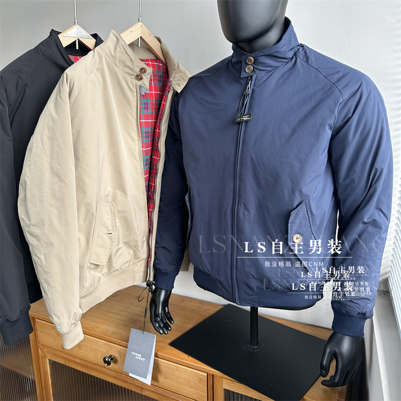 捡漏~美式哈灵顿夹克复古休闲工装秋冬夹棉外套立领男士防风夹克