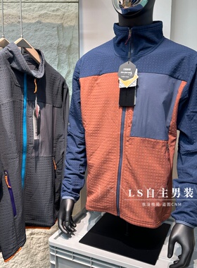 醉强平替！户外R2防风轻量方格绒保暖男女立领拉链夹克中间层外套