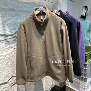 清苍双面摇粒绒宽松阔版 卫衣外套男秋冬抓绒衣 休闲半拉链立领长袖