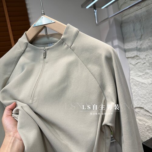 户外机能~秋冬拉链半高领卫衣男休闲运动立领打底衫百搭长袖上衣