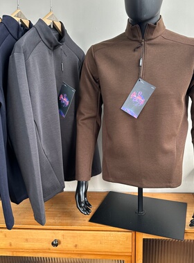 清货了~3D立裁+吸湿透气秋季男户外休闲立领半开衫空气层运动卫衣