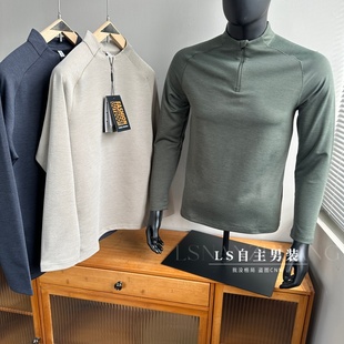 迪平替系列户外科技保暖秋冬男士半拉链立领长袖T恤打底衫卫衣