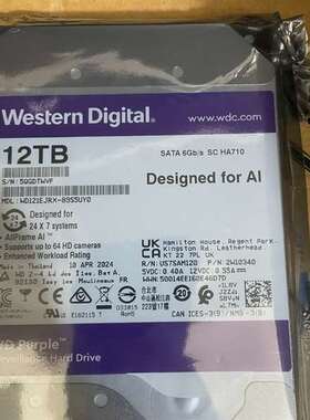 {议价}西数12T紫盘 监控专用 WD121EJRX