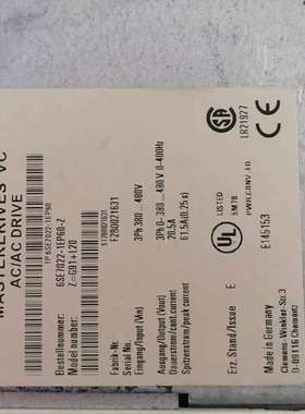 {议价}6SE7022-1EP60-Z=G91+L20