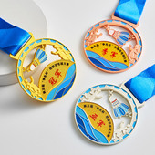 2026新款 化水晶金牌 定制毕业纪念奖杯奖牌马拉松足球赛事专属个性