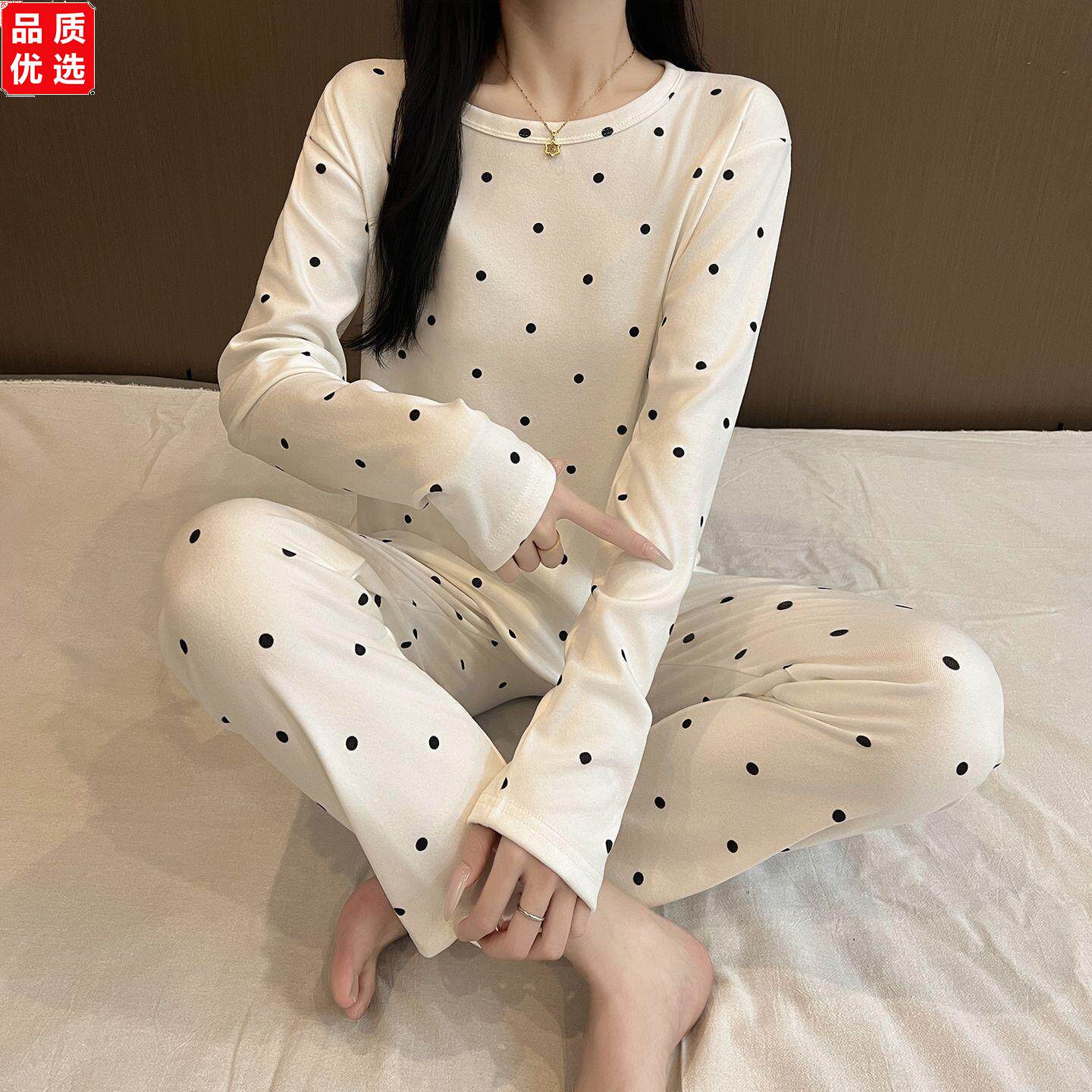 保暖内衣女秋裤套装生打