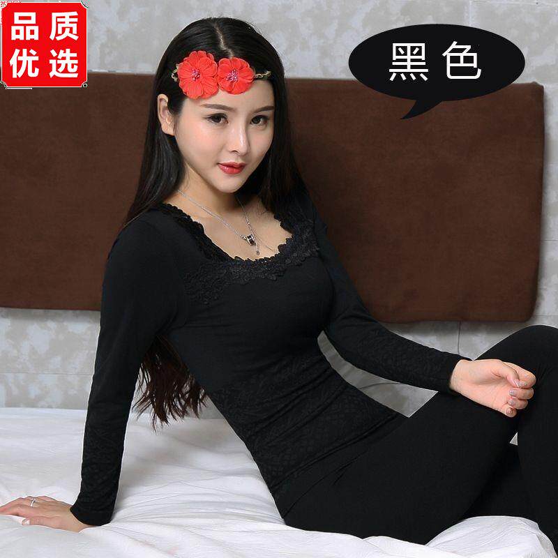 本命年大红色保暖内衣女