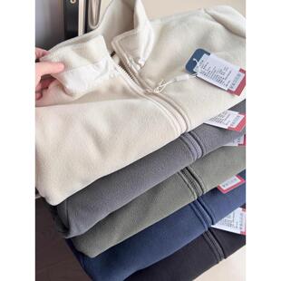 2025新款 轻盈保暖摇粒绒 男装立领休闲加绒立领夹克 外套男秋冬