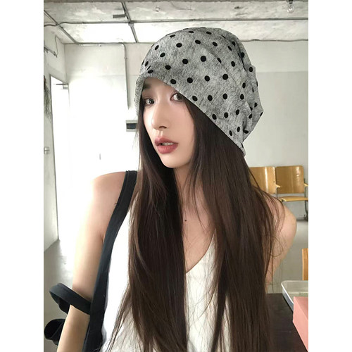 夏天可以戴的冷帽！时髦波点冷帽