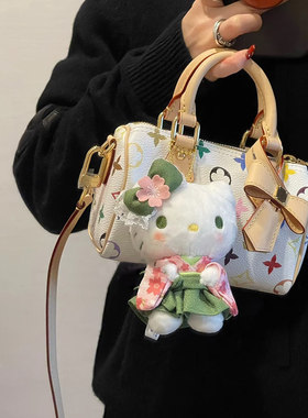 包包女式2025新款白三彩nano枕头包speedy高级感百搭手提斜挎小包