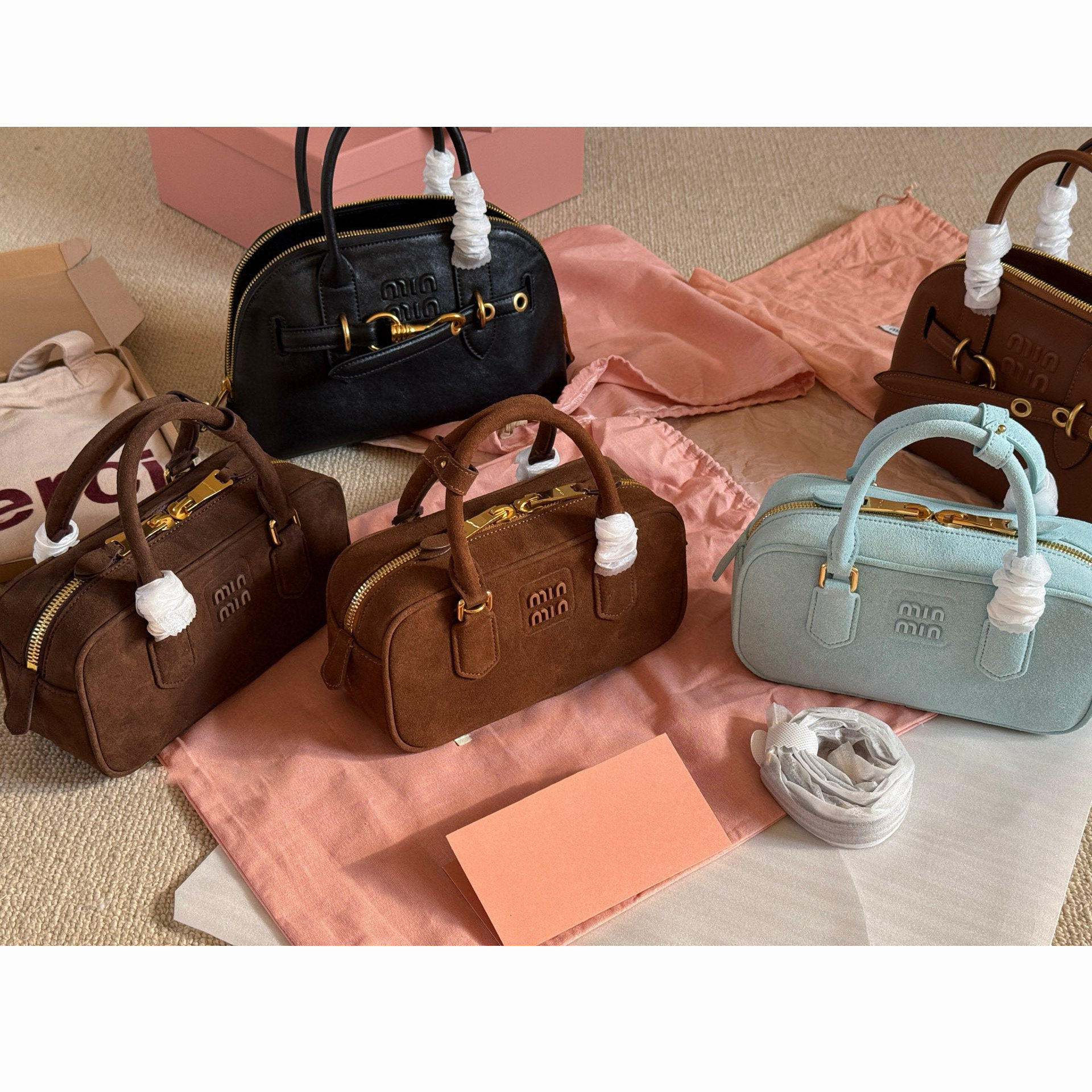 26年新款公文包保龄球包慵懒风麂皮绒高级感轻奢女包贝壳波士顿包