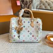 包包女式 2025新款 白三彩nano枕头包speedy25高级感百搭手提斜挎包