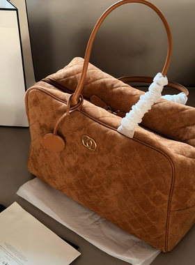 2026年新款公文包保龄球包慵懒风托特包时尚高级感轻奢女包麂皮绒