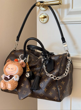 包包女式2025新款黑武士枕头speedy30高级感百搭手提斜挎包印花包