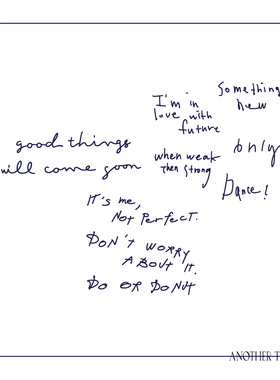 AnOther草本不反光创意手写英文字母纹身贴组合买一送一防水持久