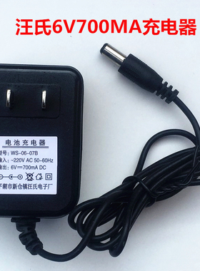 汪氏6v700ma童车充电器 儿童电动车6v700ma电源适配器充电器