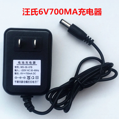 汪氏6v700ma童车充电器 儿童电动车6v700ma电源适配器充电器