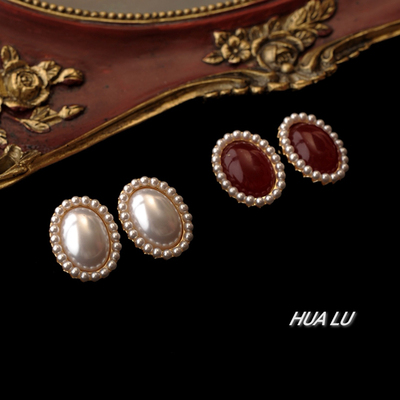 HUALU港风高级感复古耳环