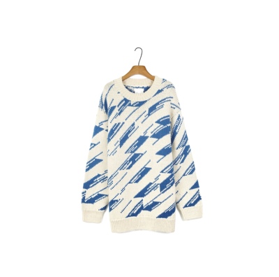 法系IM羊绒混纺粗针针织衫