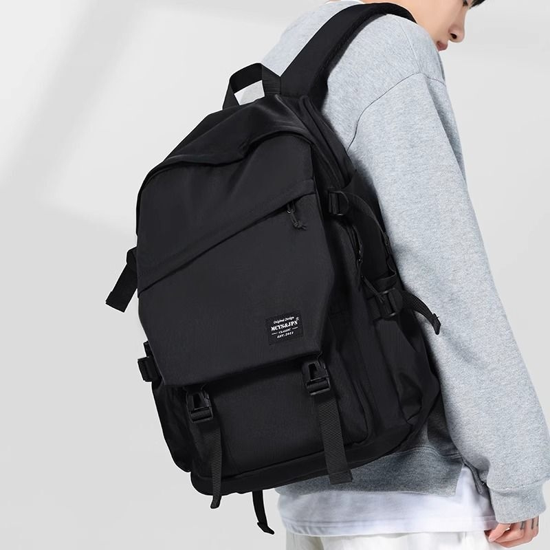 书包男高中生大容量简约电脑背包百搭初中大学生电脑包旅行双肩包