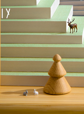 创意小森林实木塞扩香白蜡木搭CELL零件桌面超萌摆件挂件任意DIY