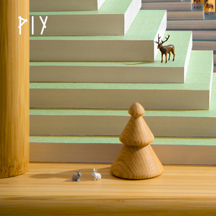 创意小森林实木塞扩香白蜡木搭CELL零件桌面超萌摆件挂件任意DIY