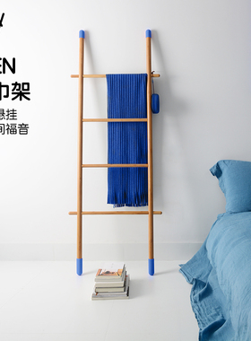 Piy毛巾架落地浴室置物架杂志架简约可移动挂衣架北欧靠墙浴巾架