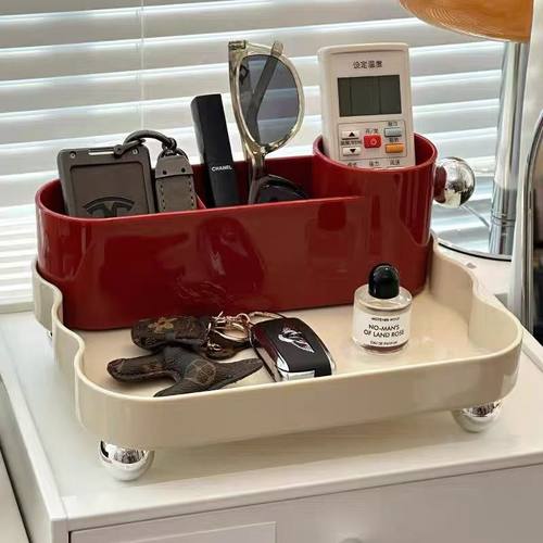 轻奢遥控器高级桌面收纳盒ins风