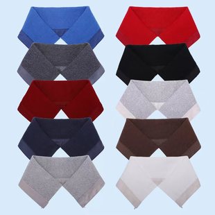 网红可拆卸防脏衣领针织棉质罗纹领羽绒服外套假领风衣领衣服通用