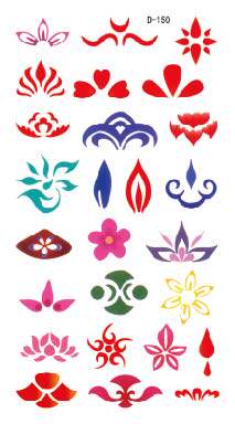 防水纹身贴纸花钿 额贴 儿童眉心贴古装影楼拍摄道具额头贴纸 150