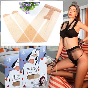 SK8866牛奶袜6D超薄无痕T裆脚尖蕾丝加固女肉色夏季丝袜sk