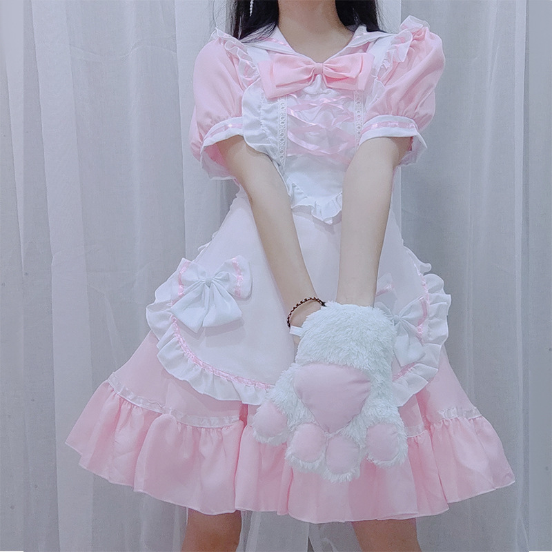 奇迹暖暖环游世界 红酒甜心女仆装lolita可爱女佣服cosplay手游戏