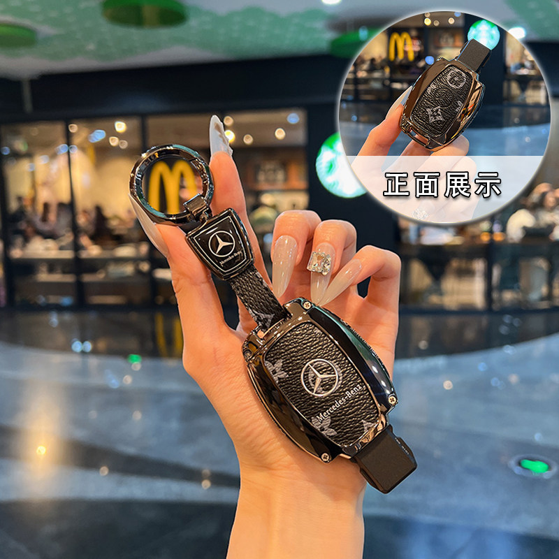 适用奔驰gla200钥匙套c200l扣b200车cla220男c180l老款女glc260壳