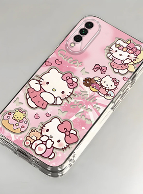 卡通kt猫华为nova8SE活力版壳透明CHL-AL60全包防摔可爱套外