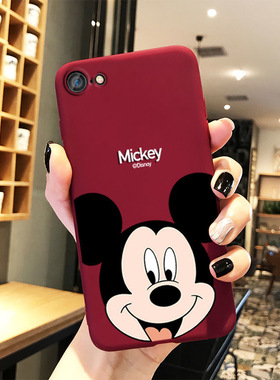 vivoy66手机壳新硅胶y67全包防摔潮牌y71米奇可爱软磨砂薄男女款红色春节新年兔年