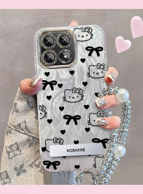 精孔kt猫红米K70手机壳23113RKC6C情侣全包防摔软男女可爱套外壳