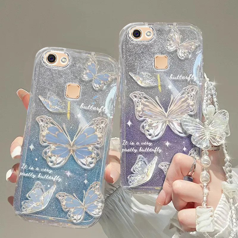 vivo Y79手机壳Y70S透明Y7s蝴蝶Y71T套Y73全包Y75防摔Y76S潮Y77奢华Y81s高档Y83手链Y78闪粉Y85男女vivoY79