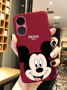 华为p50手机壳p40/pro/+/p30/p20/p10/plus软p9薄红色春节新年兔年硅胶套全包米奇